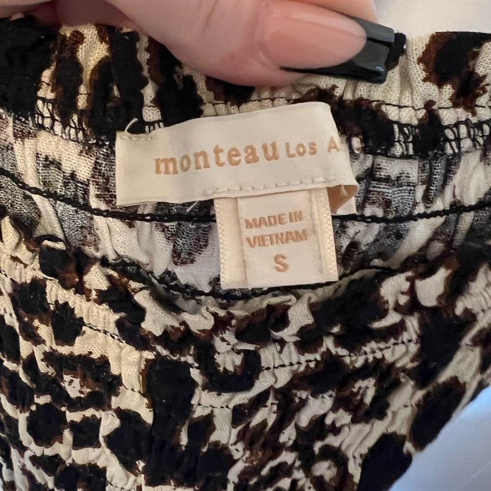 Cheetah off the shoulder crop top - Picture 6 of 7